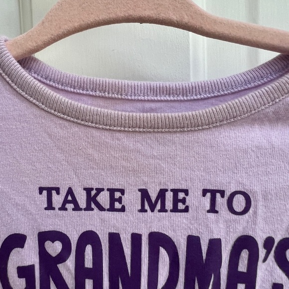 Garanimals 6-9M Take Me to Grandma’s Girls Night Out Purple Long Sleeve Onesie - Picture 5 of 5
